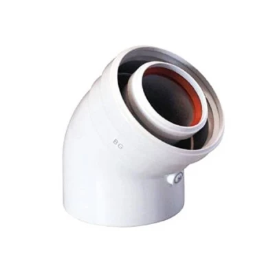 Отвод коаксиальный 45° BAXI 60/100 мм